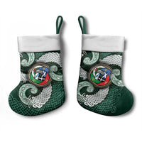 Six Celtic Countries Heritage Christmas Stocking Green Celtic Knot Triskelion - Wonder Print Shop