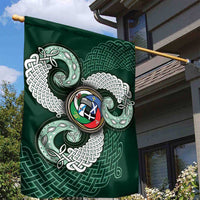 Six Celtic Countries Heritage Garden Flag Green Celtic Knot Triskelion - Wonder Print Shop