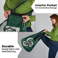 Six Celtic Countries Heritage Grocery Bag Green Celtic Knot Triskelion - Wonder Print Shop