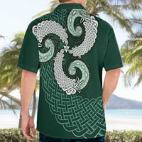 Six Celtic Countries Heritage Hawaiian Shirt Green Celtic Knot Triskelion - Wonder Print Shop