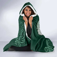 Six Celtic Countries Heritage Hooded Blanket Green Celtic Knot Triskelion - Wonder Print Shop