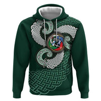 Six Celtic Countries Heritage Hoodie Green Celtic Knot Triskelion - Wonder Print Shop
