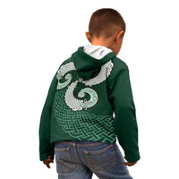 Six Celtic Countries Heritage Kid Hoodie Green Celtic Knot Triskelion - Wonder Print Shop