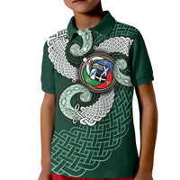 Six Celtic Countries Heritage Kid Polo Shirt Green Celtic Knot Triskelion - Wonder Print Shop