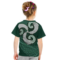 Six Celtic Countries Heritage Kid T Shirt Green Celtic Knot Triskelion - Wonder Print Shop