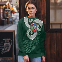 Six Celtic Countries Heritage Ugly Christmas Sweater Green Celtic Knot Triskelion - Wonder Print Shop