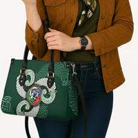 Six Celtic Countries Heritage Leather Bag Green Celtic Knot Triskelion - Wonder Print Shop