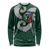 Six Celtic Countries Heritage Long Sleeve Shirt Green Celtic Knot Triskelion - Wonder Print Shop
