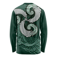 Six Celtic Countries Heritage Long Sleeve Shirt Green Celtic Knot Triskelion - Wonder Print Shop