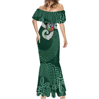 Six Celtic Countries Heritage Mermaid Dress Green Celtic Knot Triskelion - Wonder Print Shop