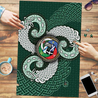 Six Celtic Countries Heritage Puzzle Green Celtic Knot Triskelion - Wonder Print Shop