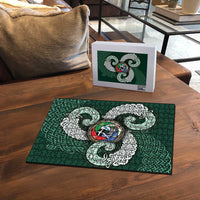 Six Celtic Countries Heritage Puzzle Green Celtic Knot Triskelion - Wonder Print Shop