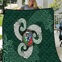 Six Celtic Countries Heritage Quilt Green Celtic Knot Triskelion - Wonder Print Shop