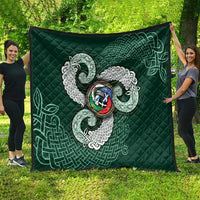 Six Celtic Countries Heritage Quilt Green Celtic Knot Triskelion - Wonder Print Shop