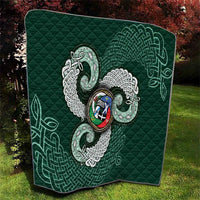 Six Celtic Countries Heritage Quilt Green Celtic Knot Triskelion - Wonder Print Shop