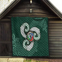 Six Celtic Countries Heritage Quilt Green Celtic Knot Triskelion - Wonder Print Shop