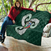 Six Celtic Countries Heritage Quilt Green Celtic Knot Triskelion - Wonder Print Shop