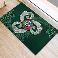 Six Celtic Countries Heritage Rubber Doormat Green Celtic Knot Triskelion - Wonder Print Shop