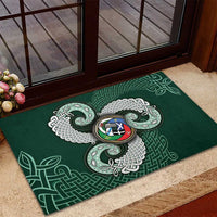Six Celtic Countries Heritage Rubber Doormat Green Celtic Knot Triskelion - Wonder Print Shop