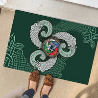 Six Celtic Countries Heritage Rubber Doormat Green Celtic Knot Triskelion - Wonder Print Shop