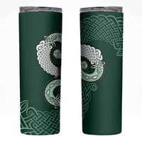 Six Celtic Countries Heritage Skinny Tumbler Green Celtic Knot Triskelion - Wonder Print Shop