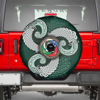 Six Celtic Countries Heritage Spare Tire Cover Green Celtic Knot Triskelion - Wonder Print Shop