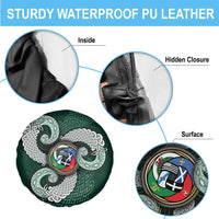 Six Celtic Countries Heritage Spare Tire Cover Green Celtic Knot Triskelion - Wonder Print Shop