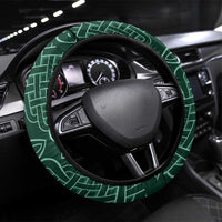 Six Celtic Countries Heritage Steering Wheel Cover Green Celtic Knot Triskelion - Wonder Print Shop