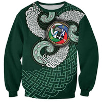 Six Celtic Countries Heritage Sweatshirt Green Celtic Knot Triskelion - Wonder Print Shop