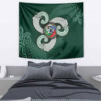 Six Celtic Countries Heritage Tapestry Green Celtic Knot Triskelion - Wonder Print Shop