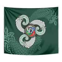 Six Celtic Countries Heritage Tapestry Green Celtic Knot Triskelion - Wonder Print Shop