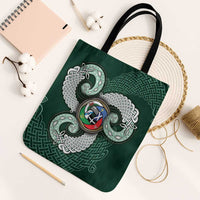 Six Celtic Countries Heritage Tote Bag Green Celtic Knot Triskelion - Wonder Print Shop
