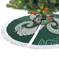 Six Celtic Countries Heritage Tree Skirt Green Celtic Knot Triskelion - Wonder Print Shop