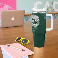Six Celtic Countries Heritage Tumbler With Handle Green Celtic Knot Triskelion - Wonder Print Shop