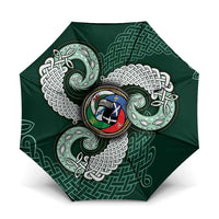 Six Celtic Countries Heritage Umbrella Green Celtic Knot Triskelion - Wonder Print Shop