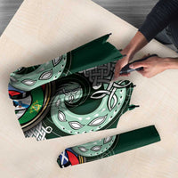 Six Celtic Countries Heritage Umbrella Green Celtic Knot Triskelion - Wonder Print Shop