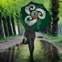 Six Celtic Countries Heritage Umbrella Green Celtic Knot Triskelion - Wonder Print Shop
