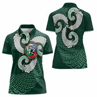Six Celtic Countries Heritage Women Polo Shirt Green Celtic Knot Triskelion - Wonder Print Shop
