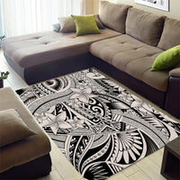 Polynesia Area Rug Tribal Polynesian Spirit With Beige Pacific Flowers LT9 - Wonder Print Shop