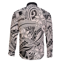 Polynesia Family Matching Puletasi Dress and Hawaiian Shirt Tribal Polynesian Spirit With Beige Pacific Flowers - Wonder Print Shop