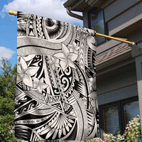 Polynesia Garden Flag Tribal Polynesian Spirit With Beige Pacific Flowers - Wonder Print Shop