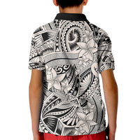 Polynesia Kid Polo Shirt Tribal Polynesian Spirit With Beige Pacific Flowers - Wonder Print Shop