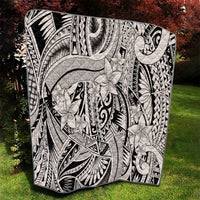 Polynesia Quilt Tribal Polynesian Spirit With Beige Pacific Flowers - Wonder Print Shop