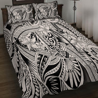 Polynesia Quilt Bed Set Tribal Polynesian Spirit With Beige Pacific Flowers - Wonder Print Shop