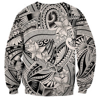 Polynesia Sweatshirt Tribal Polynesian Spirit With Beige Pacific Flowers - Wonder Print Shop