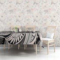 Polynesia Tablecloth Tribal Polynesian Spirit With Beige Pacific Flowers - Wonder Print Shop