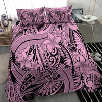 Polynesia Bedding Set Tribal Polynesian Spirit With Pink Pacific Flowers LT9 - Wonder Print Shop