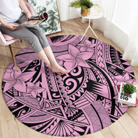 polynesia-round-carpet-tribal-polynesian-spirit-with-pink-pacific-flowers