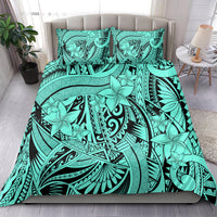 Polynesia Bedding Set Tribal Polynesian Spirit With Teal Pacific Flowers LT9 - Wonder Print Shop