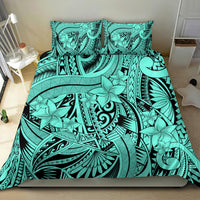 Polynesia Bedding Set Tribal Polynesian Spirit With Teal Pacific Flowers LT9 - Wonder Print Shop